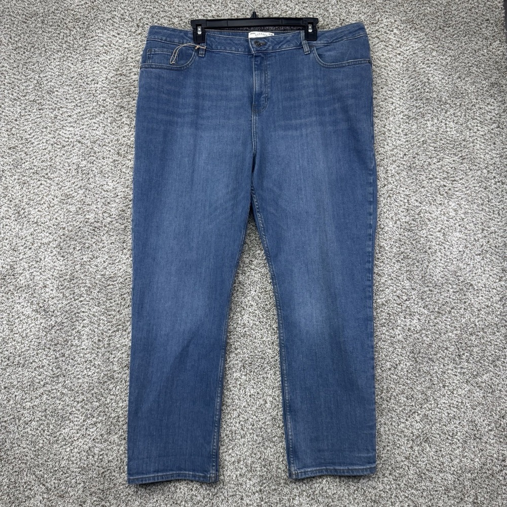 NEW Fat Face Chesham Girlfriend Stretch Jeans Women's Size 14 Denim High Rise